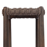 Savio Outdoor Bar + Counter Stool in Dark Textured Woven from Four Hands - Luna Furniture