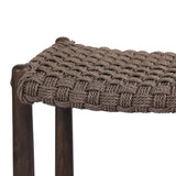 Savio Outdoor Bar + Counter Stool in Dark Textured Woven from Four Hands - Luna Furniture
