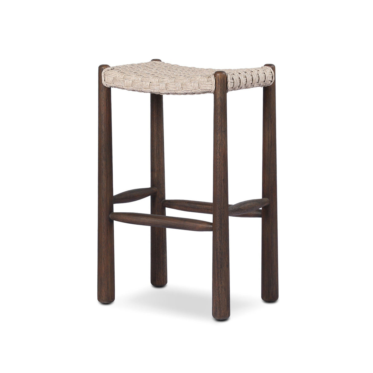 Savio Outdoor Bar + Counter Stool in Vintage White from Four Hands - Luna Furniture