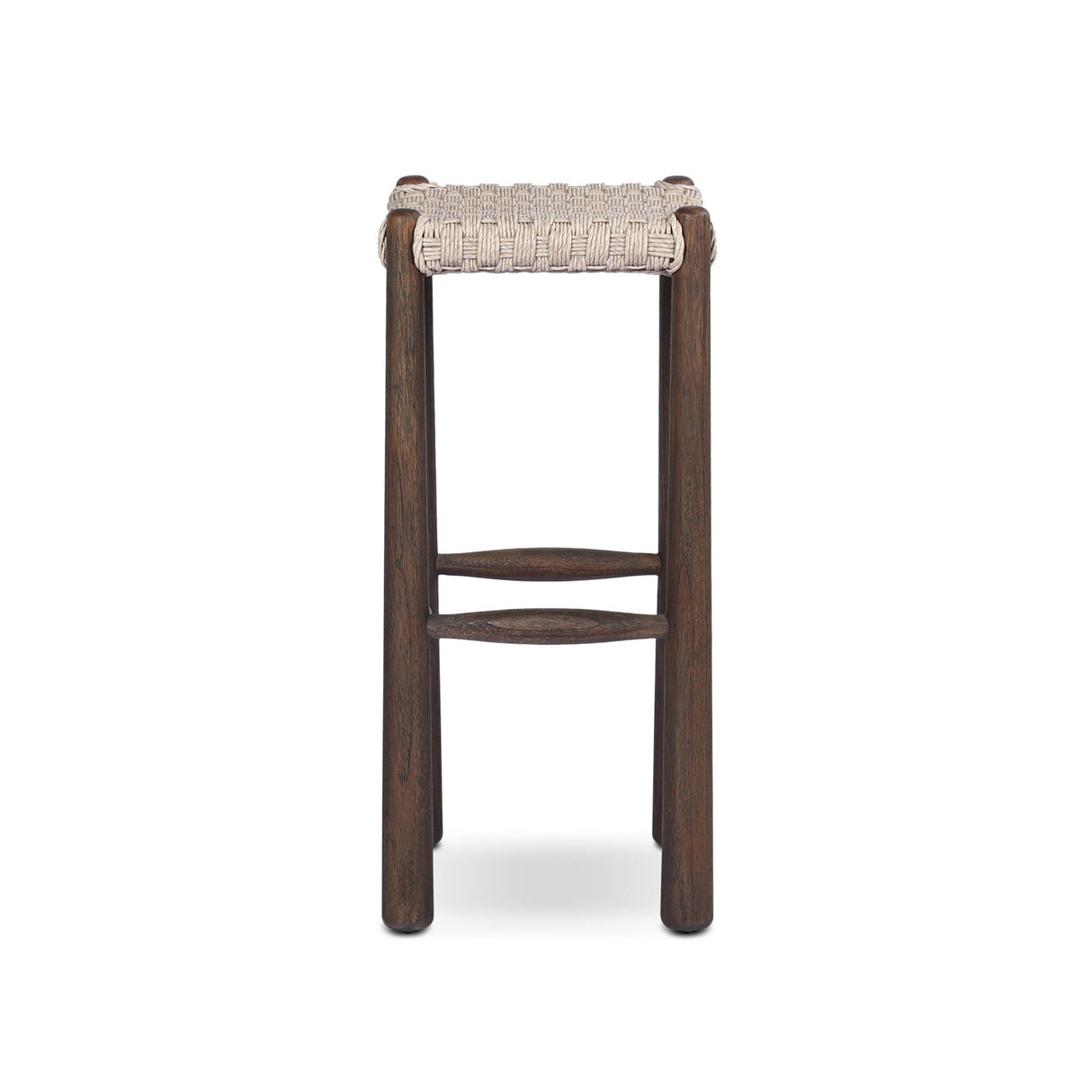 Savio Outdoor Bar + Counter Stool in Vintage White from Four Hands - Luna Furniture