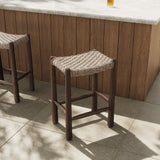 Savio Outdoor Bar + Counter Stool in Vintage White from Four Hands - Luna Furniture