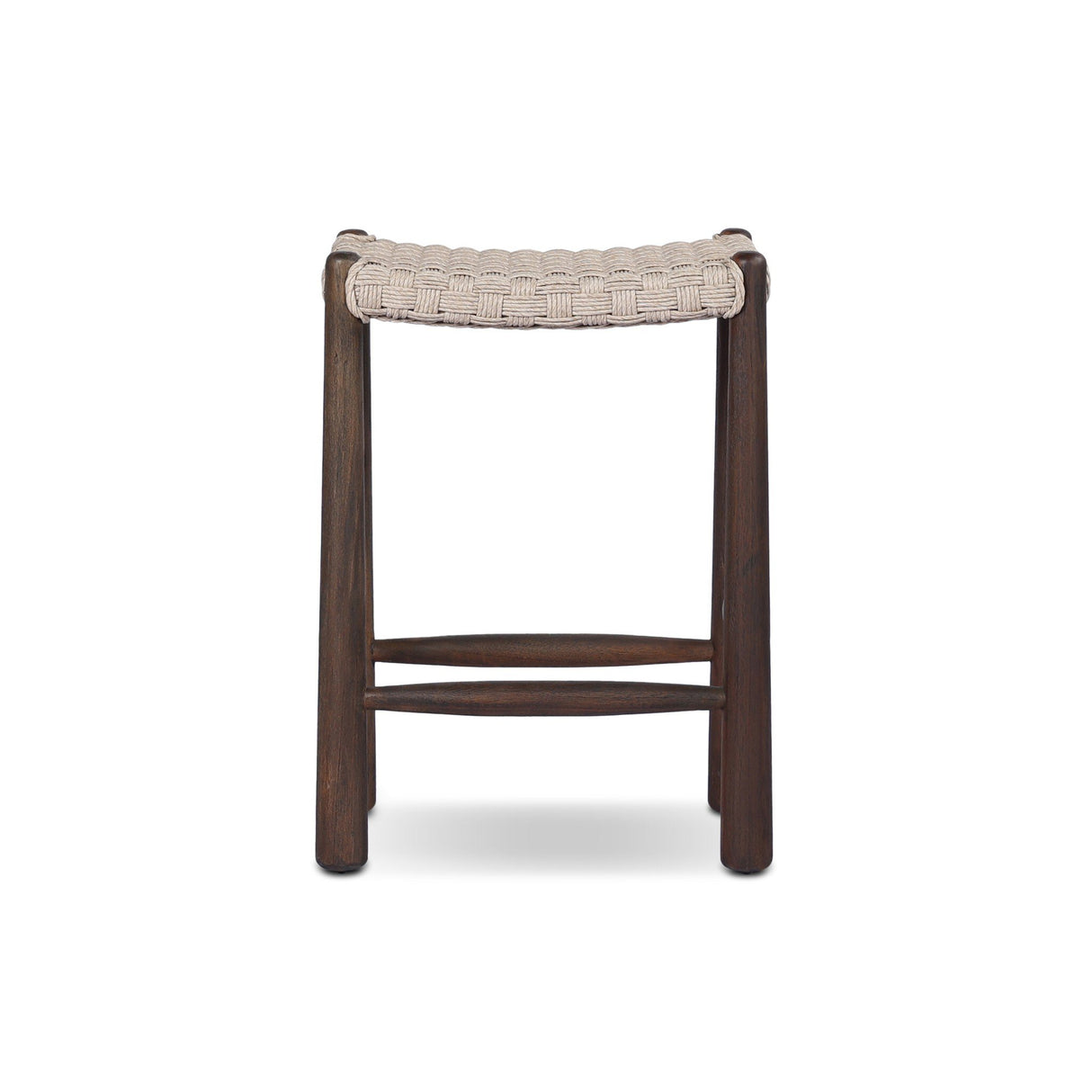 Savio Outdoor Bar + Counter Stool in Vintage White from Four Hands - Luna Furniture