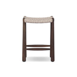 Savio Outdoor Bar + Counter Stool in Vintage White from Four Hands - Luna Furniture