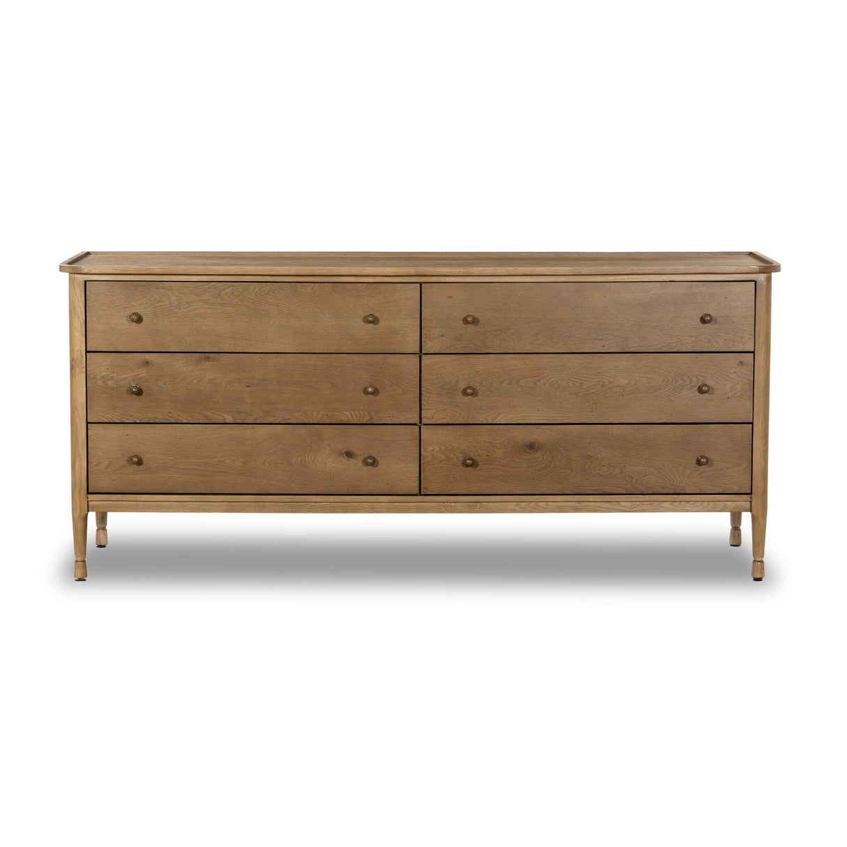 Franny 6 Drawer Dresser in Saddle Brown Veneer from Four Hands - Luna Furniture