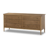 Franny 6 Drawer Dresser in Saddle Brown Veneer from Four Hands - Luna Furniture