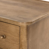 Franny 3 Drawer Chest in Saddle Brown Veneer from Four Hands - Luna Furniture