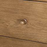 Franny 3 Drawer Chest in Saddle Brown Veneer from Four Hands - Luna Furniture