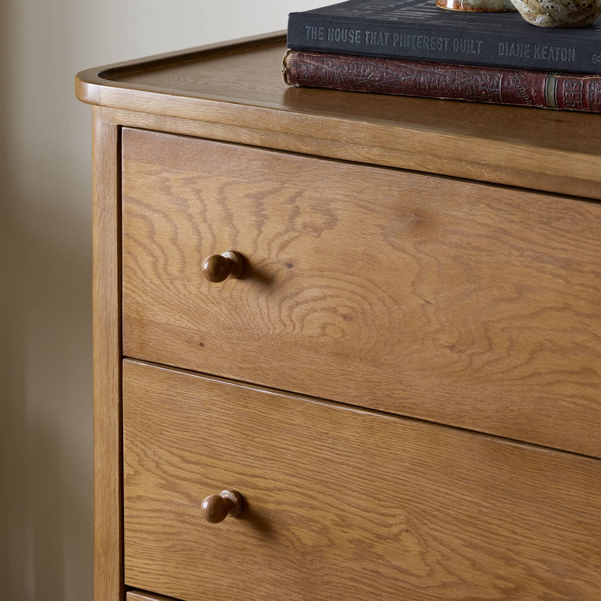 Franny 3 Drawer Chest in Saddle Brown Veneer from Four Hands - Luna Furniture