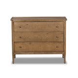 Franny 3 Drawer Chest in Saddle Brown Veneer from Four Hands - Luna Furniture