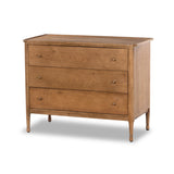 Franny 3 Drawer Chest in Saddle Brown Veneer from Four Hands - Luna Furniture