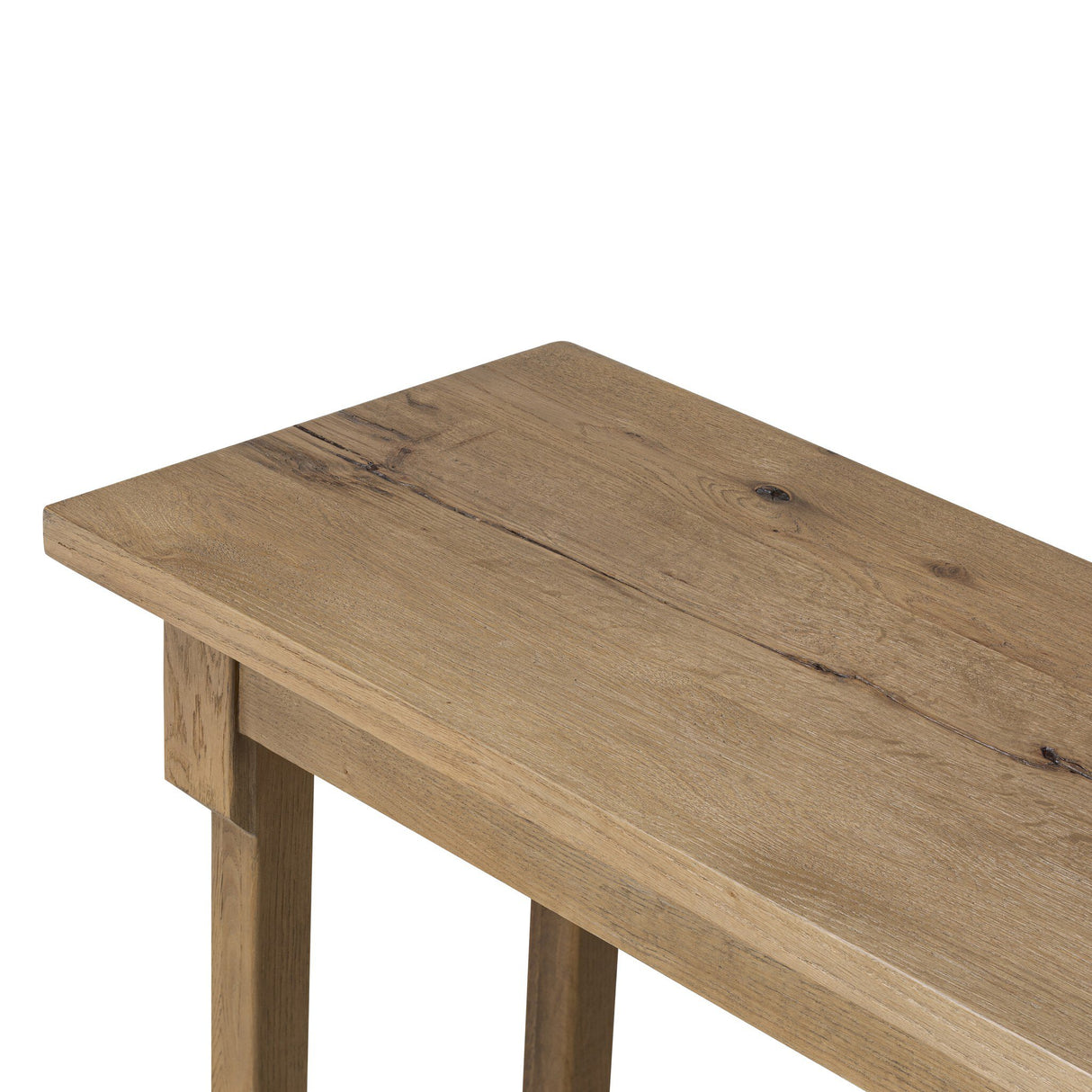 Edison Console Table in Worn Oak Veneer from Four Hands - Luna Furniture