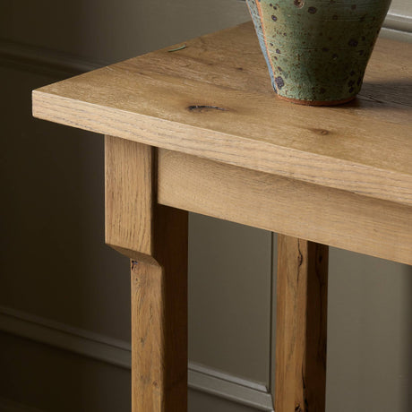 Edison Console Table in Worn Oak Veneer from Four Hands - Luna Furniture