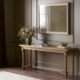 Edison Console Table in Worn Oak Veneer from Four Hands - Luna Furniture