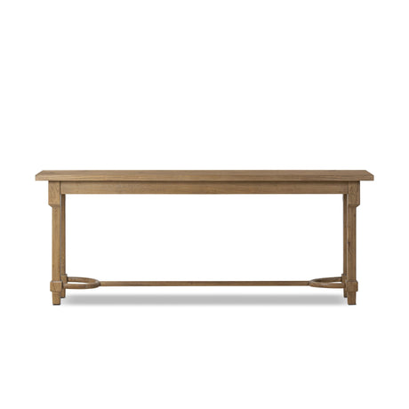 Edison Console Table in Worn Oak Veneer from Four Hands - Luna Furniture