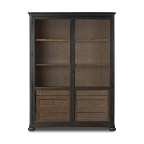 Sussex Wide Cabinet in Smoked Black from Four Hands - Luna Furniture