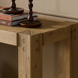 Emmer Console Table in Aged Smoked Oak from Four Hands - Luna Furniture