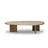 Telma Coffee Table in Chiseled Beige Lavastone from Four Hands - Luna Furniture