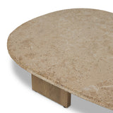 Telma Coffee Table in Chiseled Beige Lavastone from Four Hands - Luna Furniture