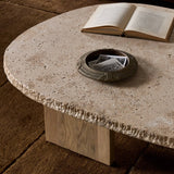 Telma Coffee Table in Chiseled Beige Lavastone from Four Hands - Luna Furniture