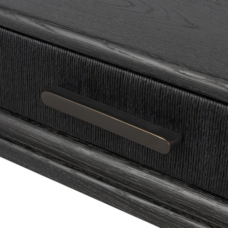 Rosenell Console Table - 60" in Black Oak Solid from Four Hands - Luna Furniture