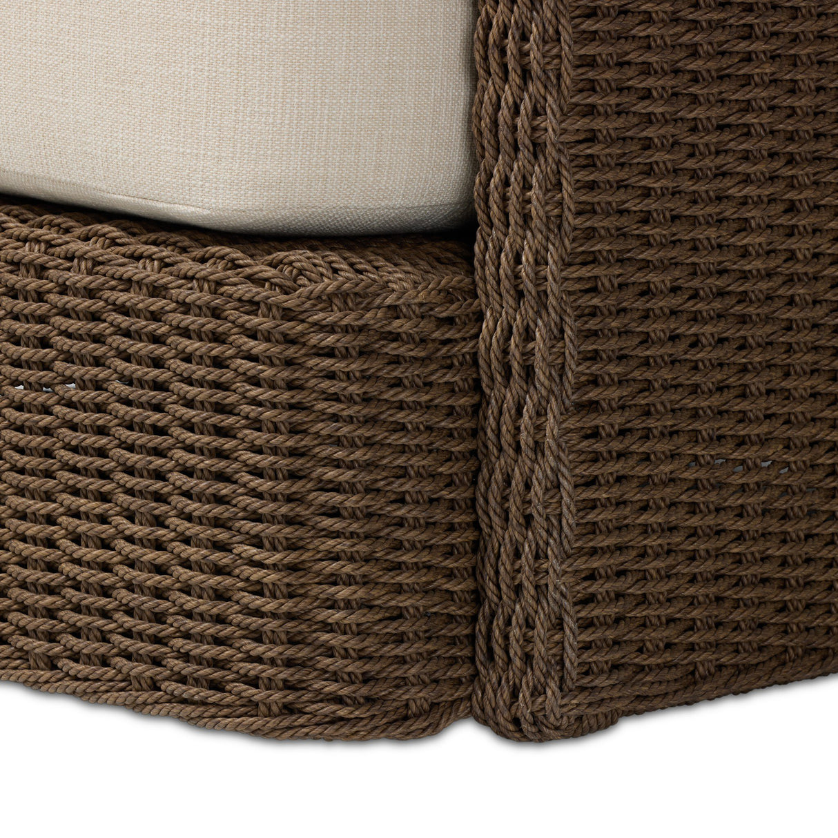 Corrigan Outdoor Swivel Chair in Liller Ivory from Four Hands - Luna Furniture