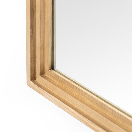 Belvin Wall Mirror in Sandy Nettlewood from Four Hands - Luna Furniture
