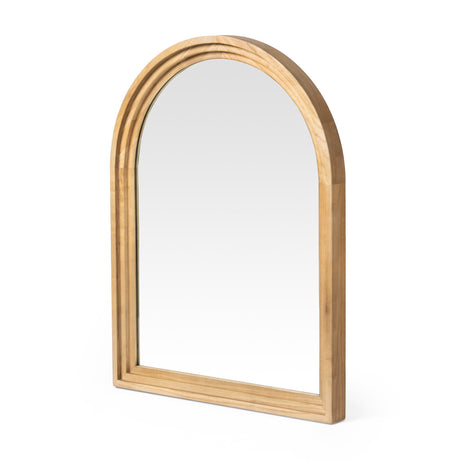 Belvin Wall Mirror in Sandy Nettlewood from Four Hands - Luna Furniture
