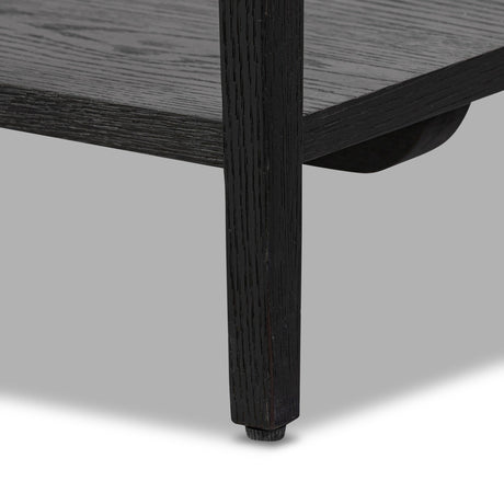 Rosenell Console Table - 78" in Black Oak Solid from Four Hands - Luna Furniture