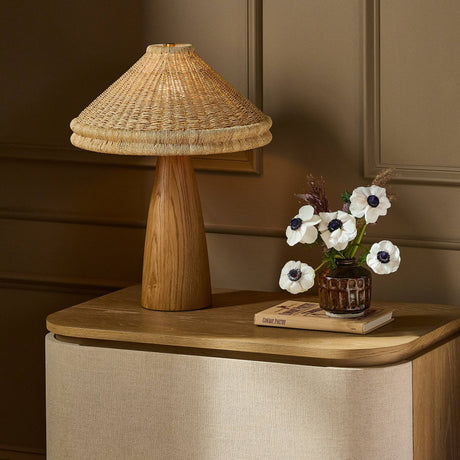 Canela Table Lamp in Light Oak from Four Hands - Luna Furniture