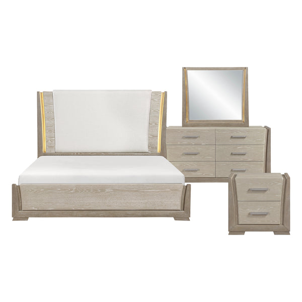 Aeon Brown/Gray 4-Piece Queen Bedroom Set