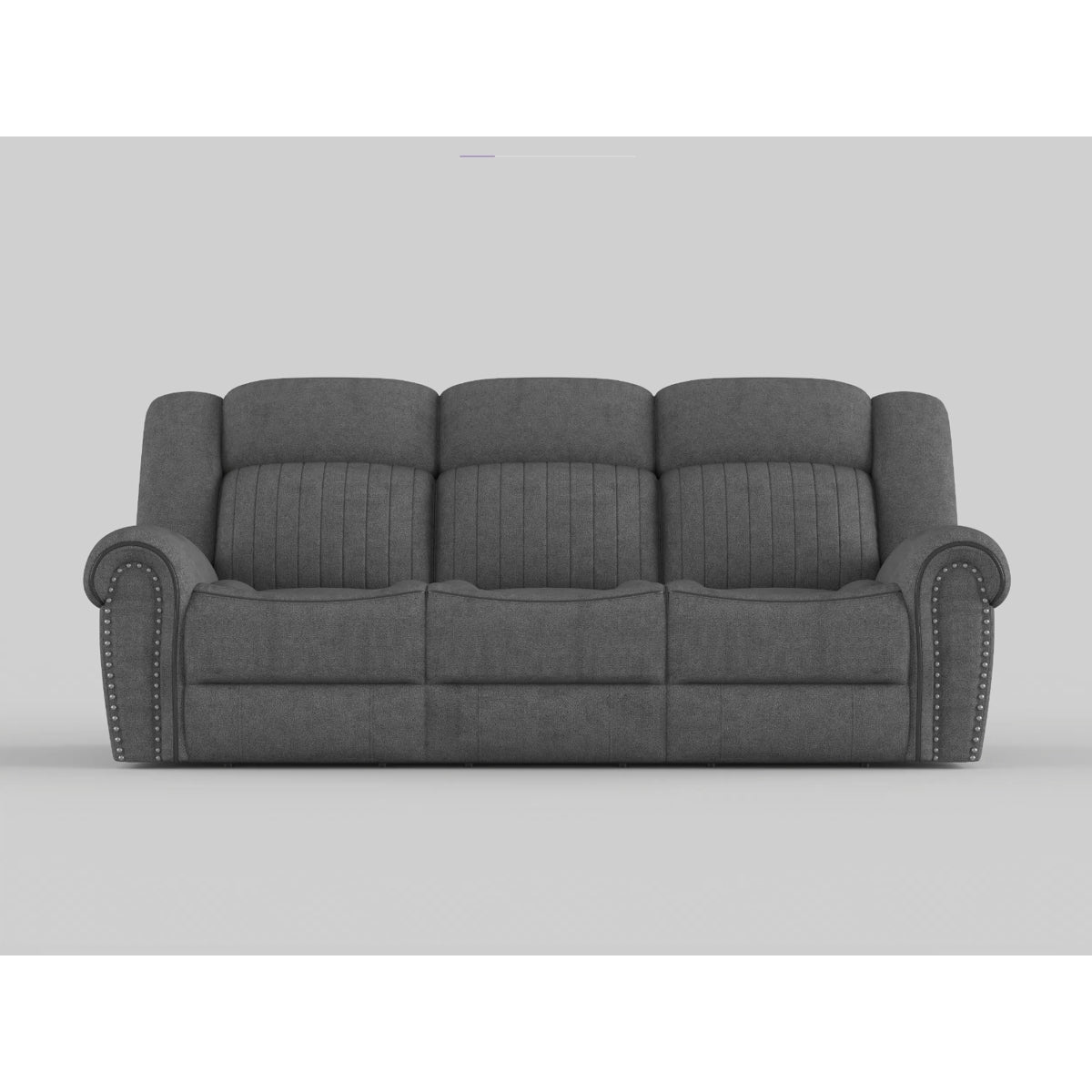 Brennen Charcoal Double Reclining Sofa from Homelegance - Luna Furniture
