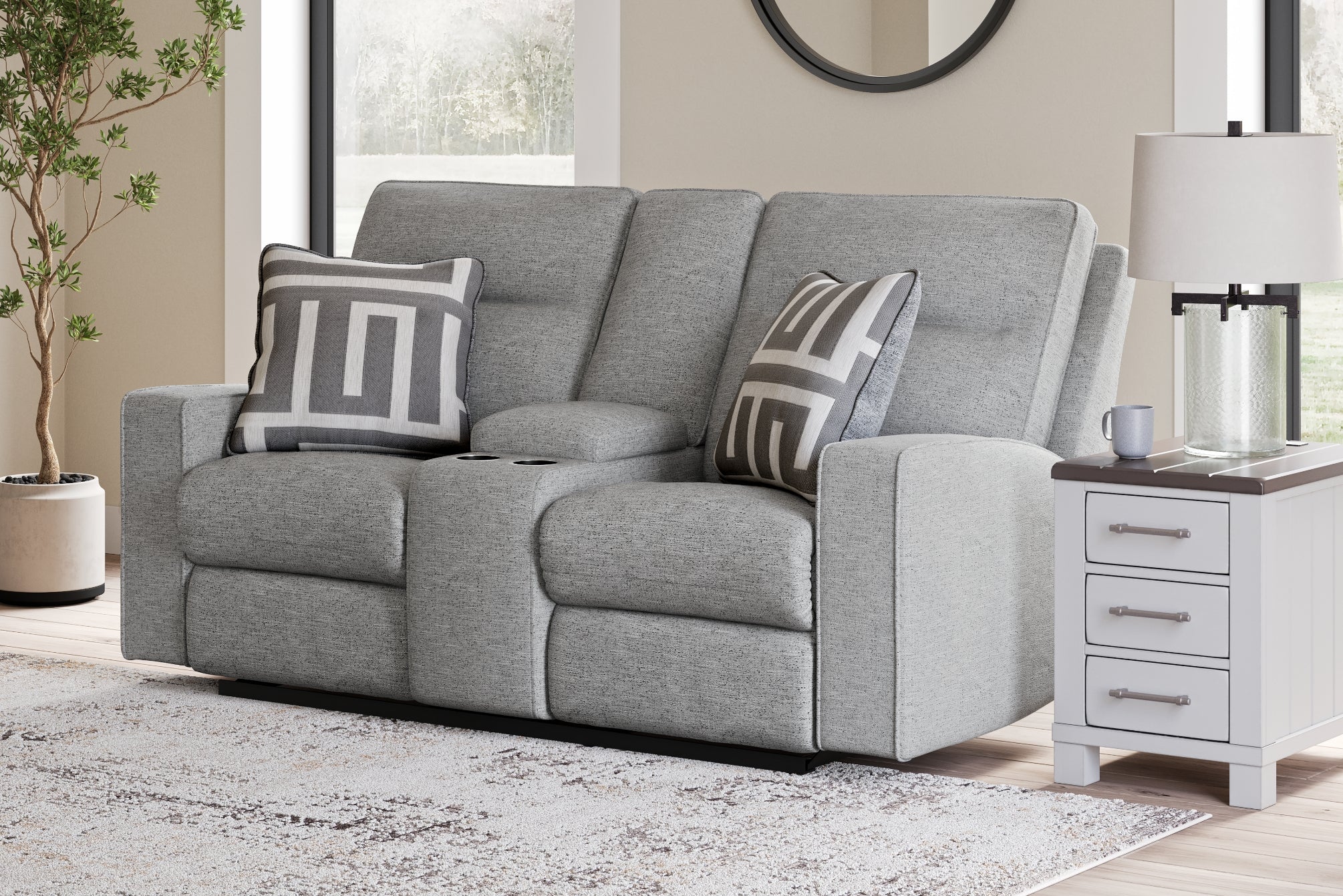 Biscoe Pewter Power Reclining Sofa and Loveseat from Ashley - Luna Furniture