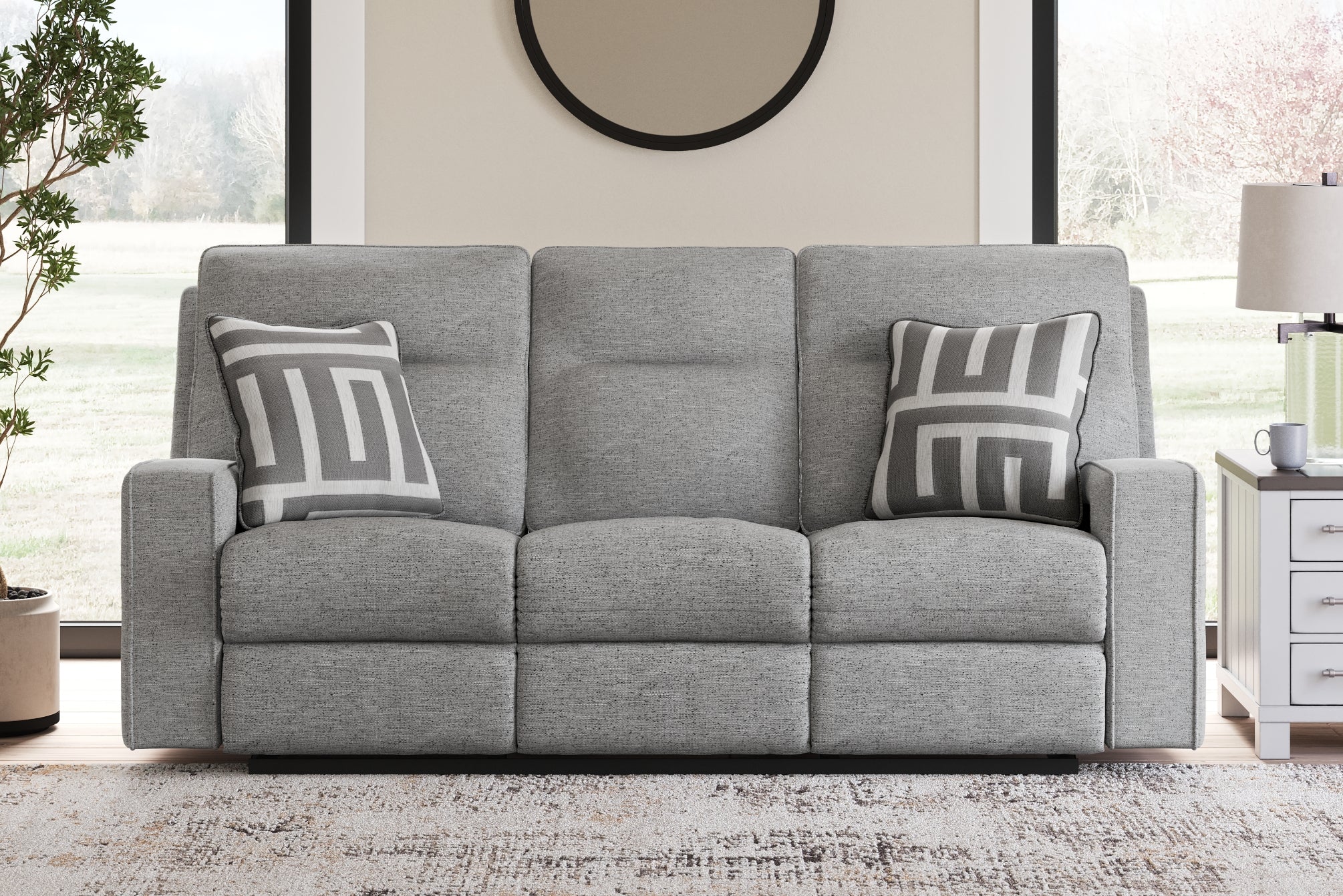 Biscoe Pewter Power Reclining Sofa and Loveseat from Ashley - Luna Furniture