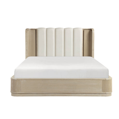 Ribbon Light Brown 5-Piece Queen Bedroom Set from Homelegance - Luna Furniture