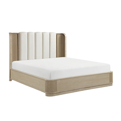 Ribbon Light Brown 5-Piece Queen Bedroom Set from Homelegance - Luna Furniture