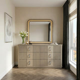 Homelegance 2500-6 Light Beige Taupe Accent Mirror, Contemporary Glass from Homelegance - Luna Furniture