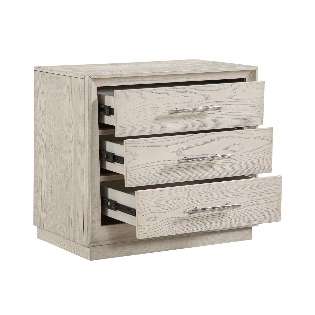 Solas Wire Brushed Gray Nightstand