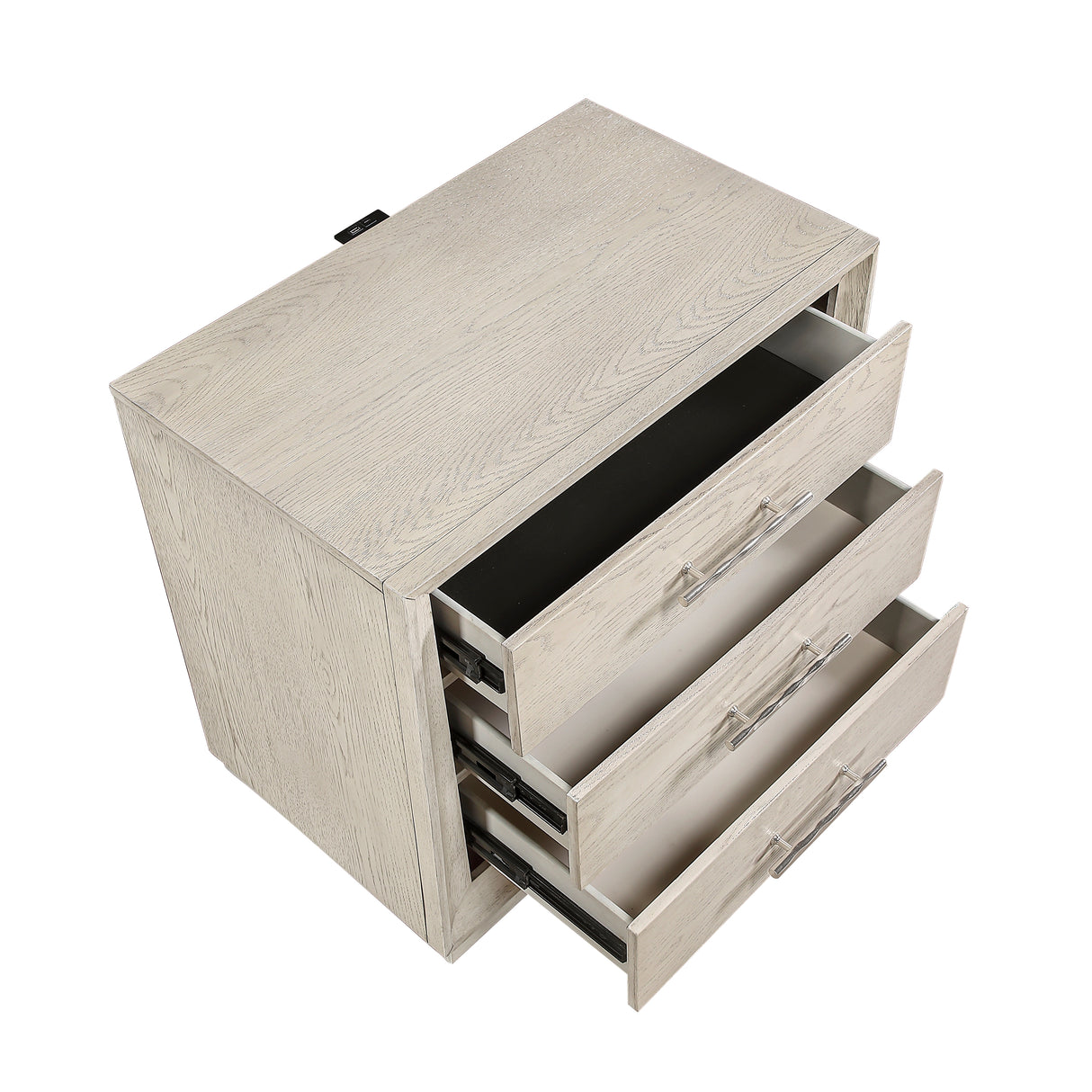 Solas Wire Brushed Gray Nightstand