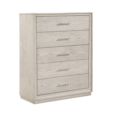 Solas Wire Brushed Gray 5-Piece Queen Bedroom Set from Homelegance - Luna Furniture