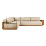 Branford Outdoor 3 Pc Sectional in Ellor Beige from Four Hands - Luna Furniture