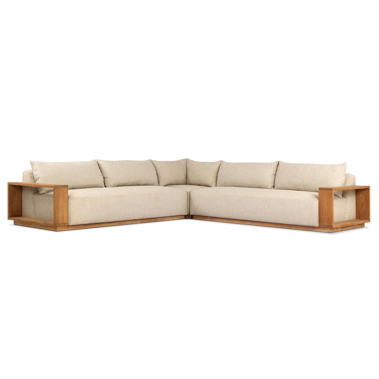 Branford Outdoor 3 Pc Sectional in Ellor Beige from Four Hands - Luna Furniture
