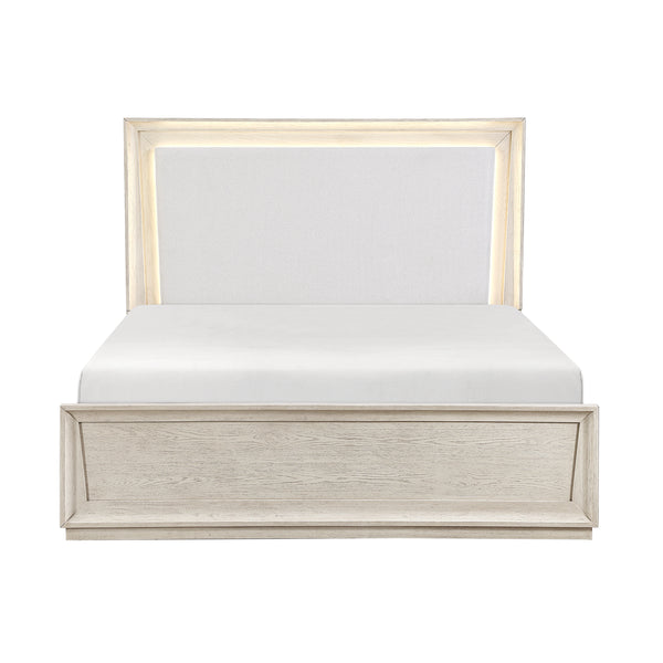 Solas Wire Brushed Gray Queen Bed