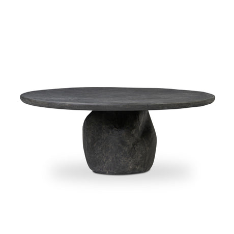 Bomba Coffee Table in Textured Black Concrete from Four Hands - Luna Furniture