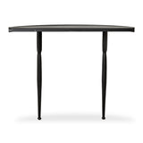 Lois Demilune Console Table in Textured Iron from Four Hands - Luna Furniture