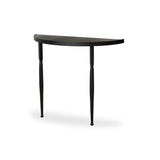 Lois Demilune Console Table in Textured Iron from Four Hands - Luna Furniture