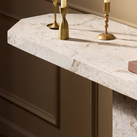 Argos Console Table in Sand Marble from Four Hands - Luna Furniture