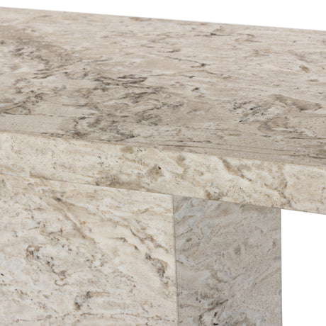 Argos Console Table in Sand Marble from Four Hands - Luna Furniture
