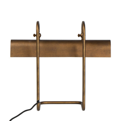 Benno Table Lamp in Burnished Brass Iron from Four Hands - Luna Furniture