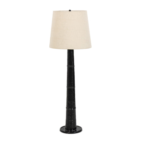Nerissa Floor Lamp in Glossy Black Cast Aluminum from Four Hands - Luna Furniture