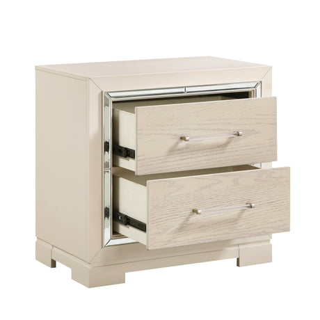 Alabaster Light Gray/Cream 5-Piece Queen Bedroom Set from Homelegance - Luna Furniture